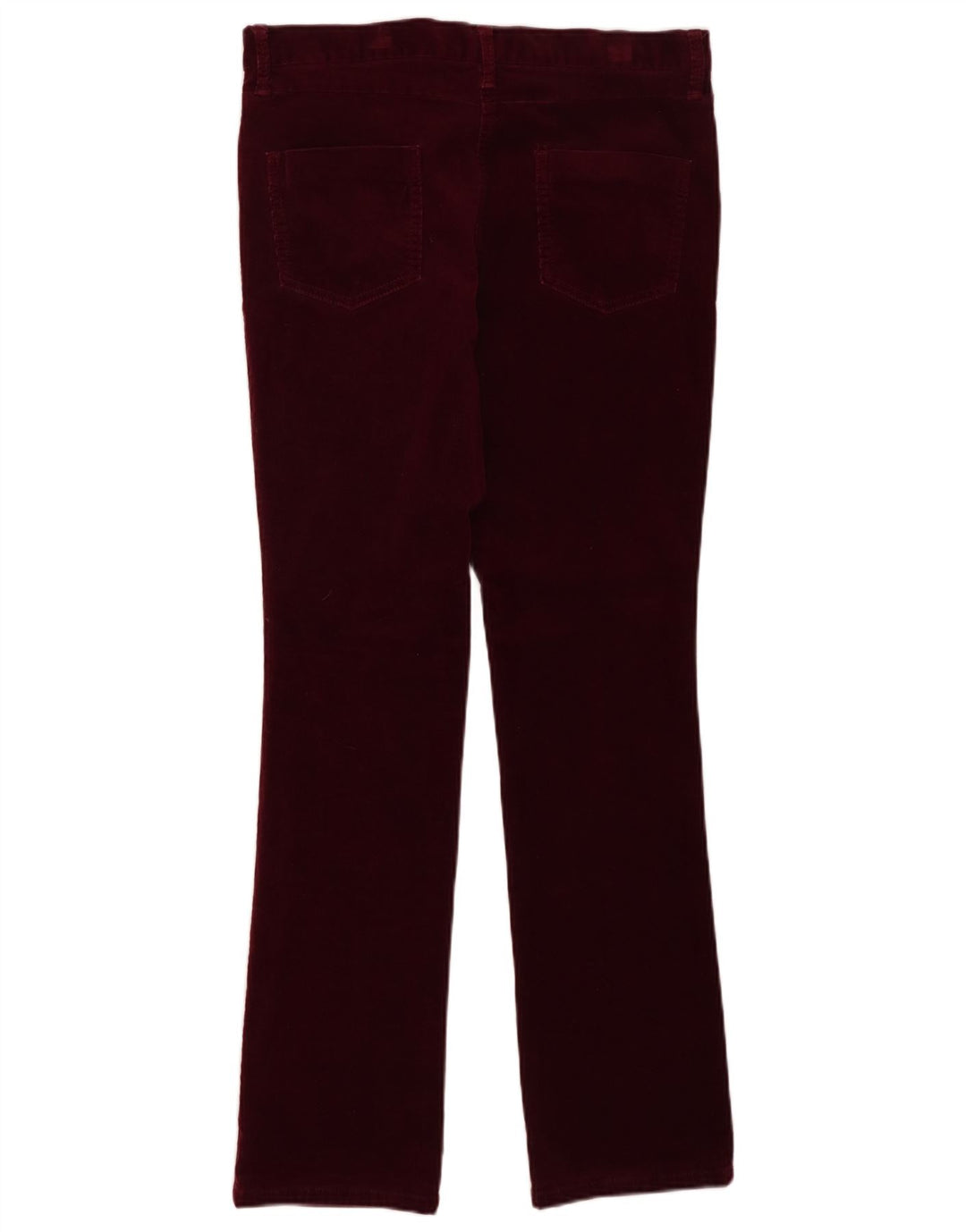 Marks & Spencer Womens Casual Trousers UK 12 Medium W32 L30 Burgundy
