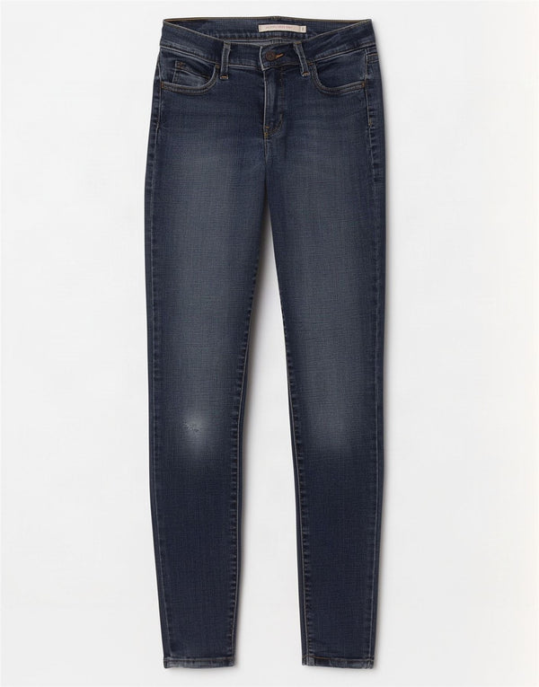 Levi's Womens 710 Super Skinny Jeans W26 L32 Blue Cotton