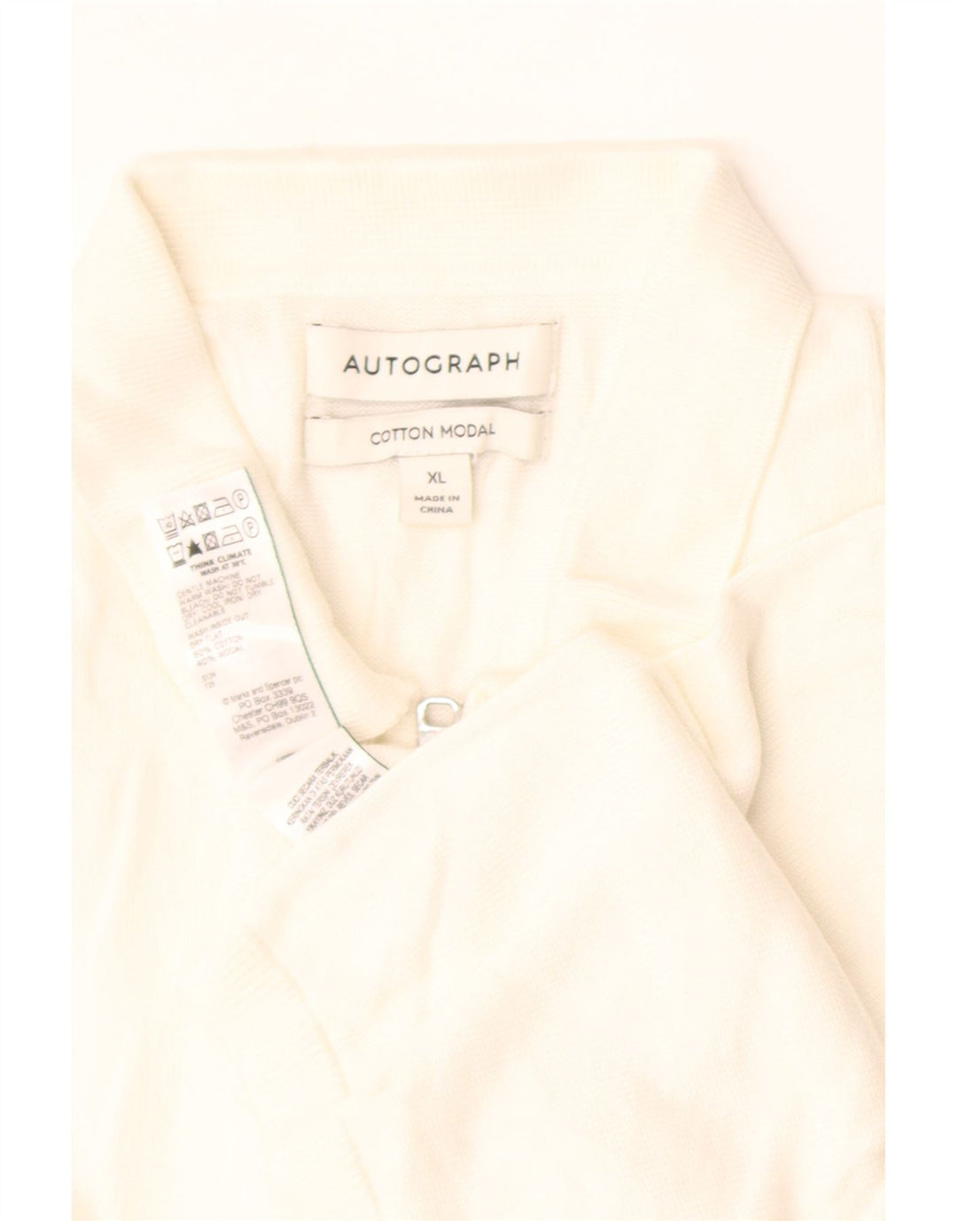 Marks & Spencer Mens Autograph Polo Neck Jumper Sweater XL White