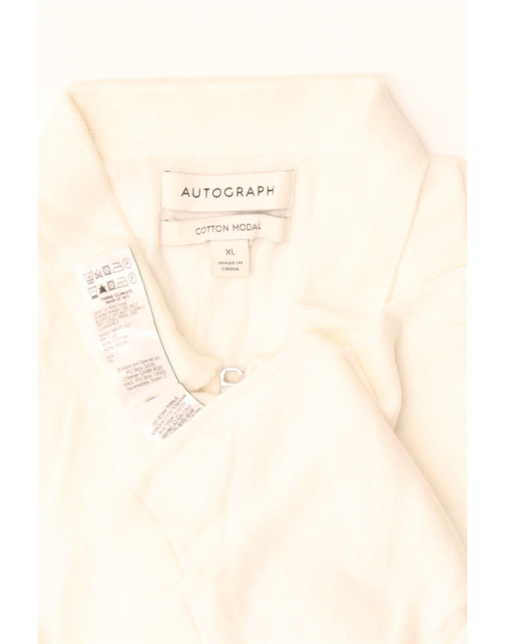 Marks & Spencer Mens Autograph Polo Neck Jumper Sweater XL White