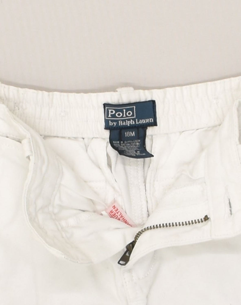 POLO RALPH LAUREN Baby Boys Graphic Chino Shorts 12-18 Months W20 White | Vintage Polo Ralph Lauren | Thrift | Second-Hand Polo Ralph Lauren | Used Clothing | Messina Hembry 