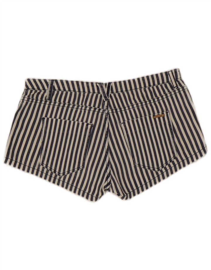 Zara Womens Hot Pants EU 38 Small W28 Navy Blue Pinstripe