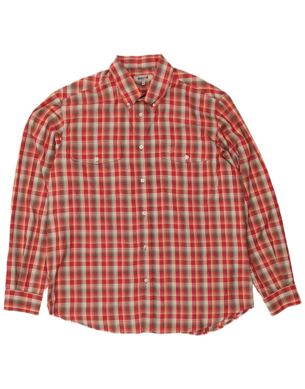 BAILO Mens Shirt 2XL Red Check Polyester
