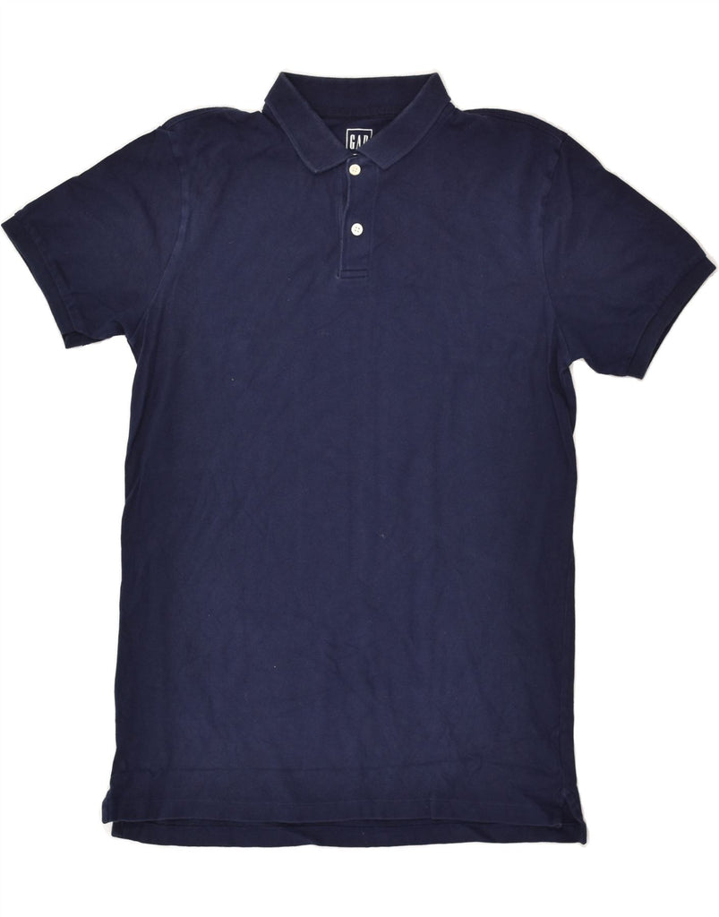 GAP Mens Tall Polo Shirt Medium Navy Blue Cotton | Vintage Gap | Thrift | Second-Hand Gap | Used Clothing | Messina Hembry 