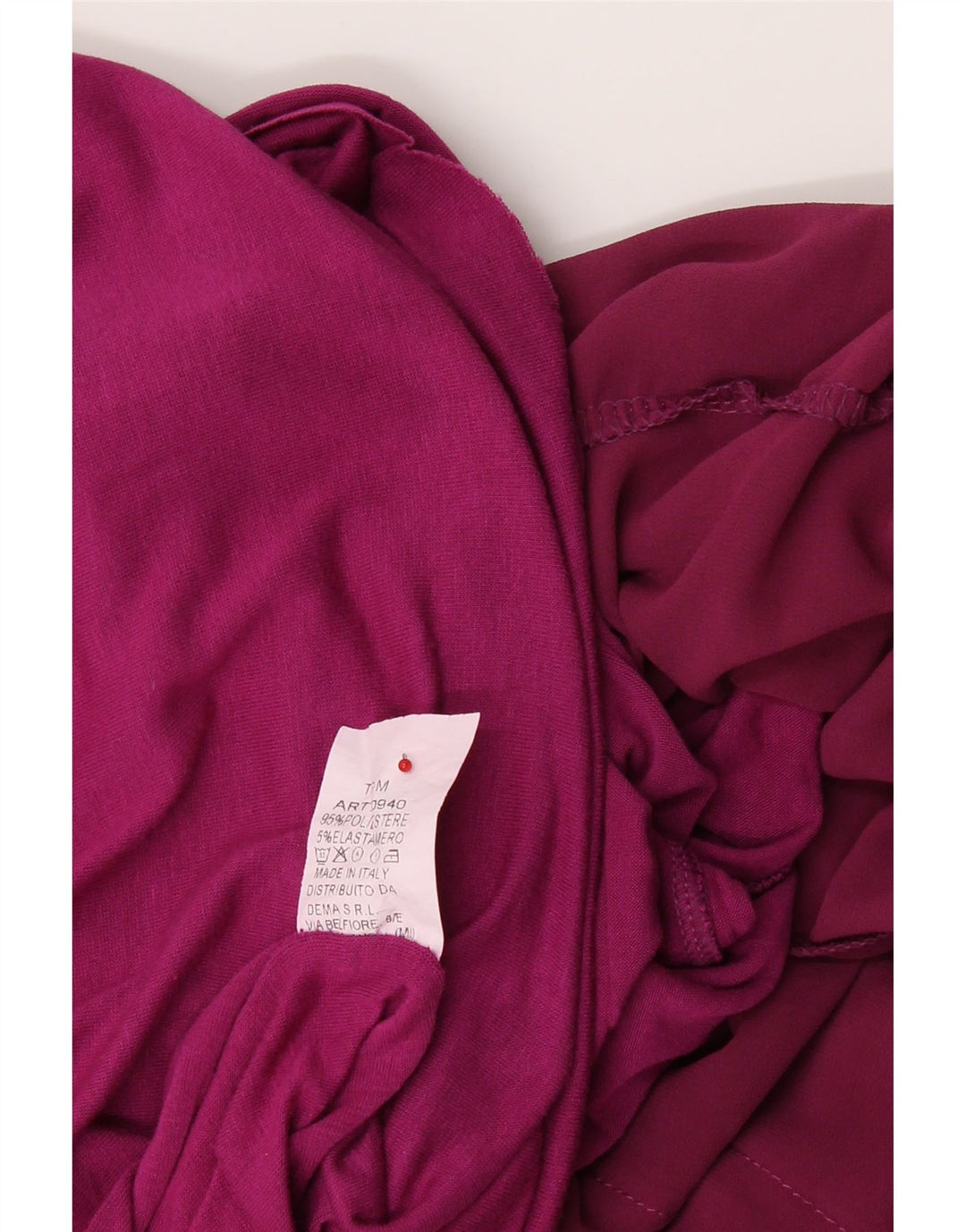VINTAGE Womens Sleeveless Ruffle Front A-Line Dress UK 12 Medium Pink Vintage Vintage and Second-Hand Vintage from Messina Hembry 
