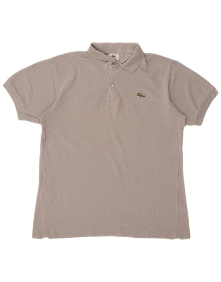 Lacoste Mens Polo Shirt Size 4 Medium Grey Cotton
