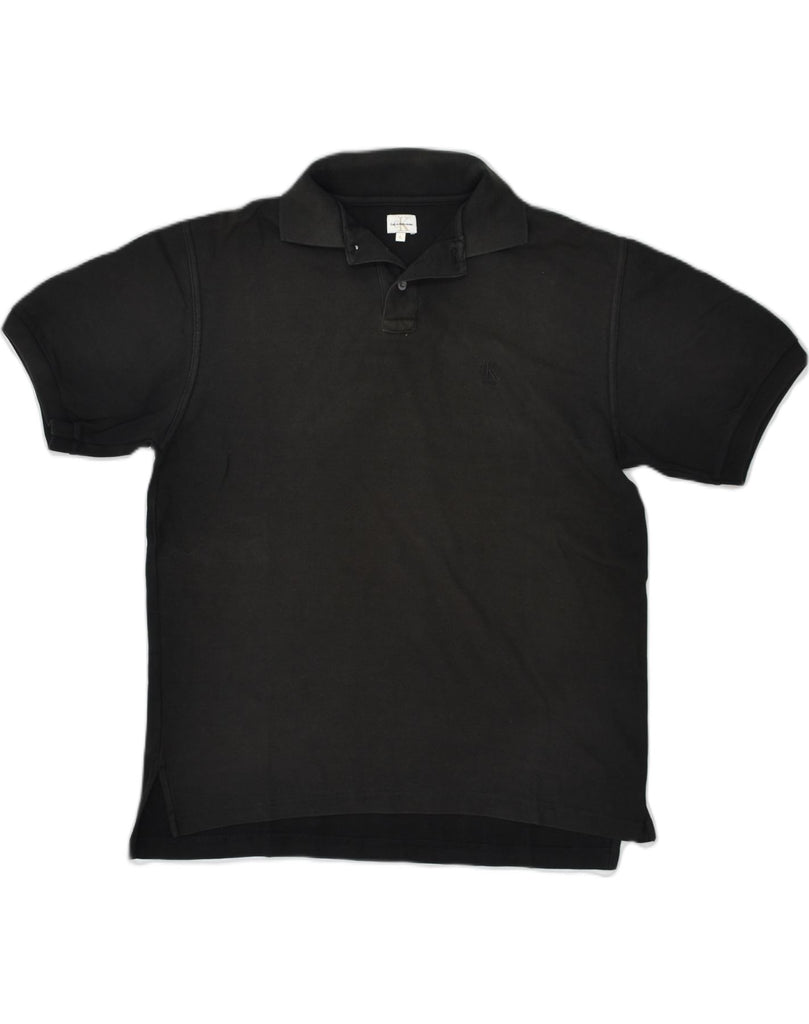 CALVIN KLEIN Mens Polo Shirt Large Black Cotton | Vintage Calvin Klein | Thrift | Second-Hand Calvin Klein | Used Clothing | Messina Hembry 