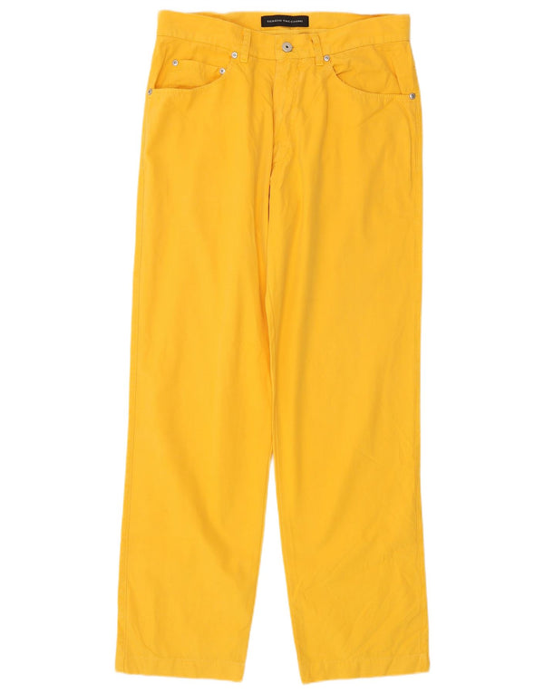 Sergio Tacchini Mens Straight Casual Trousers IT 46 Small W30 L31 Yellow