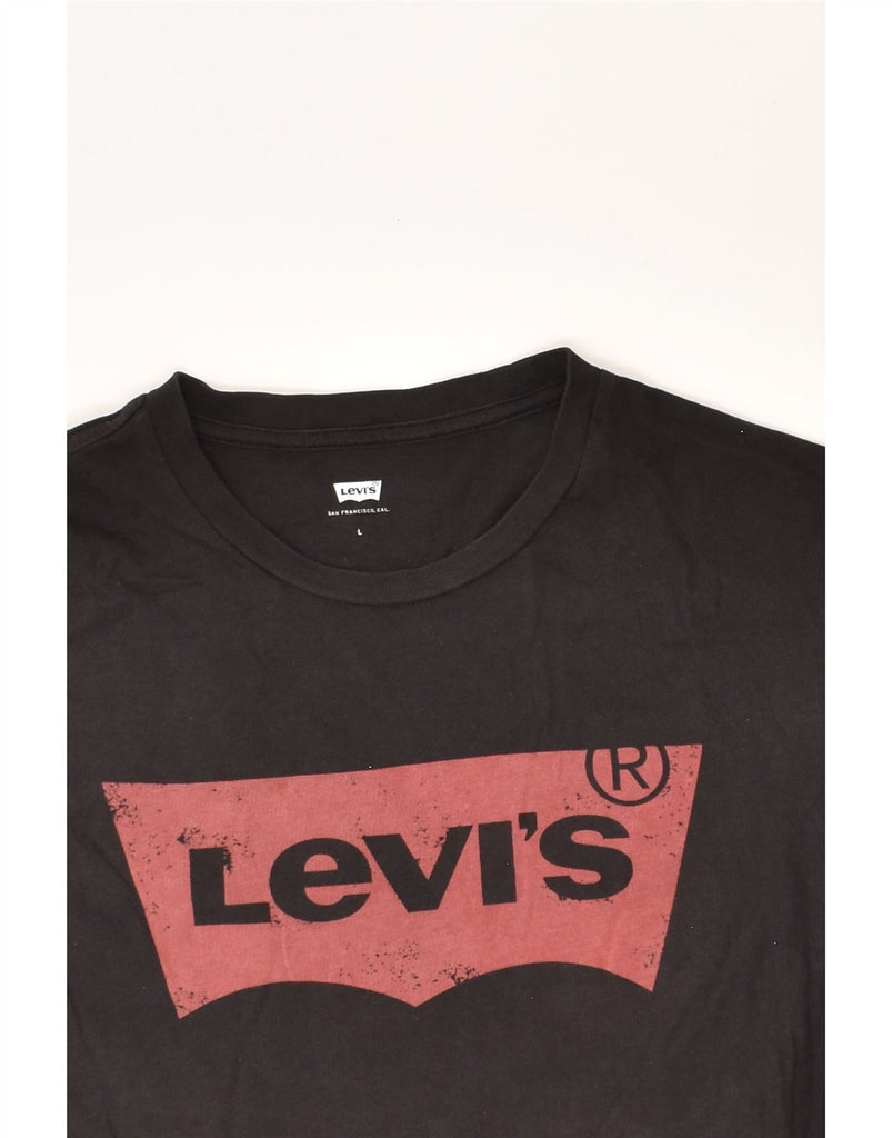 LEVI'S Mens Graphic T-Shirt Top Large Black Cotton | Vintage Levi's | Thrift | Second-Hand Levi's | Used Clothing | Messina Hembry 