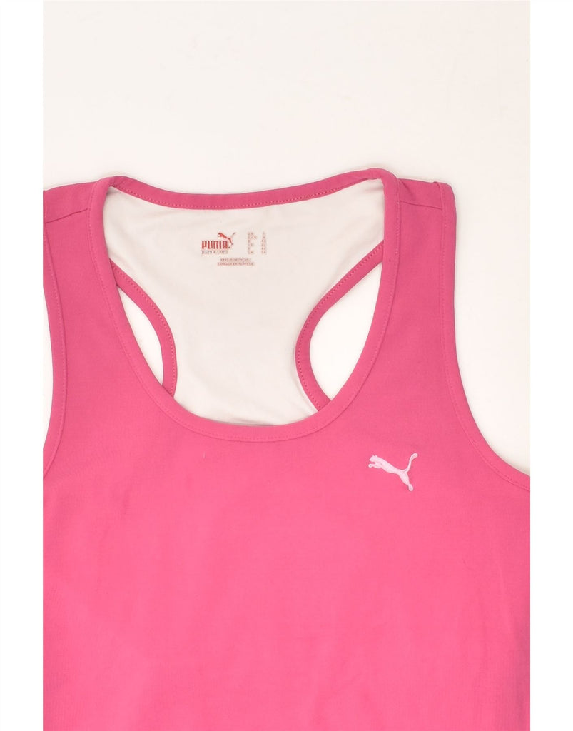 PUMA Womens Vest Top UK 14 Large Pink | Vintage Puma | Thrift | Second-Hand Puma | Used Clothing | Messina Hembry 