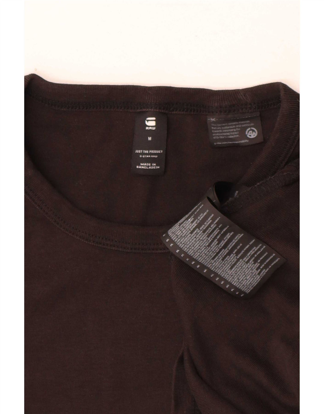 G-Star Mens Top Long Sleeve Medium Black Cotton