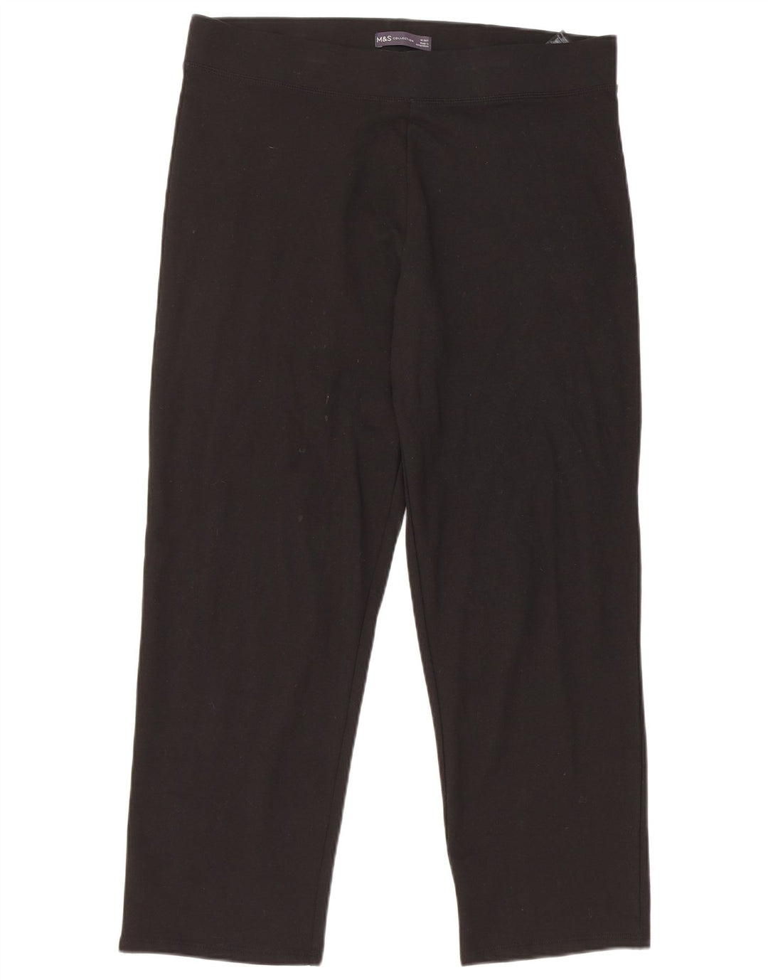 Marks & Spencer Womens Tracksuit Trousers UK 16 Large  Black Cotton