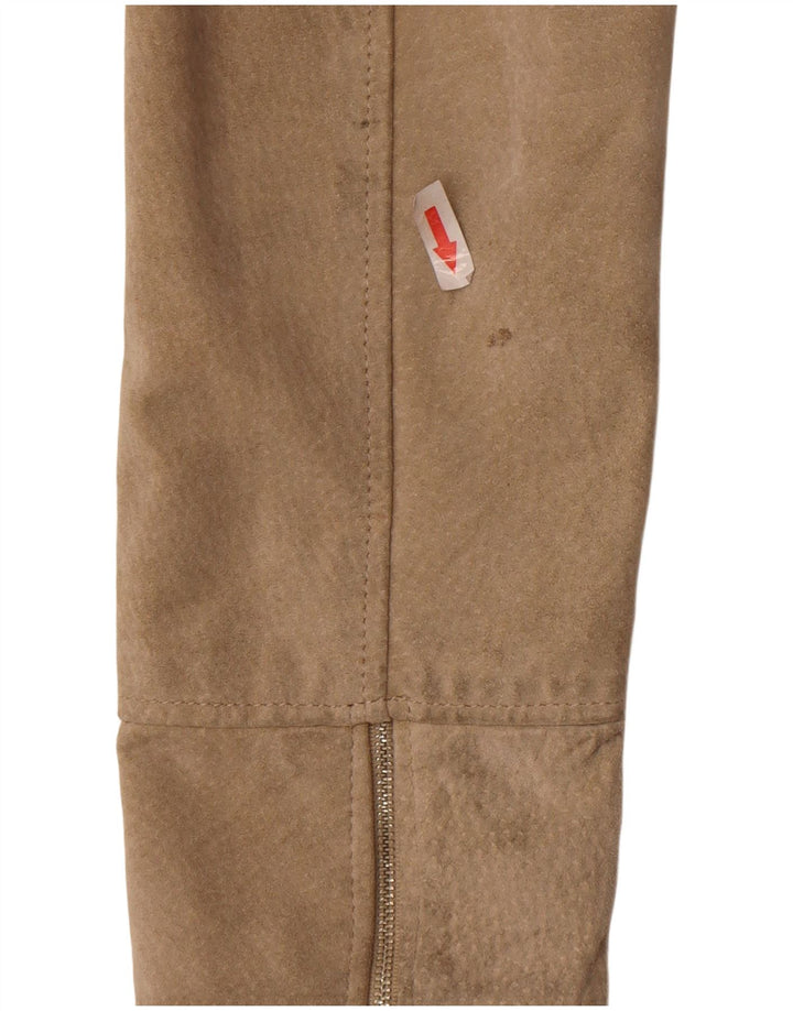 Privilegi Womens Suede Jacket IT 42 Medium Beige Leather