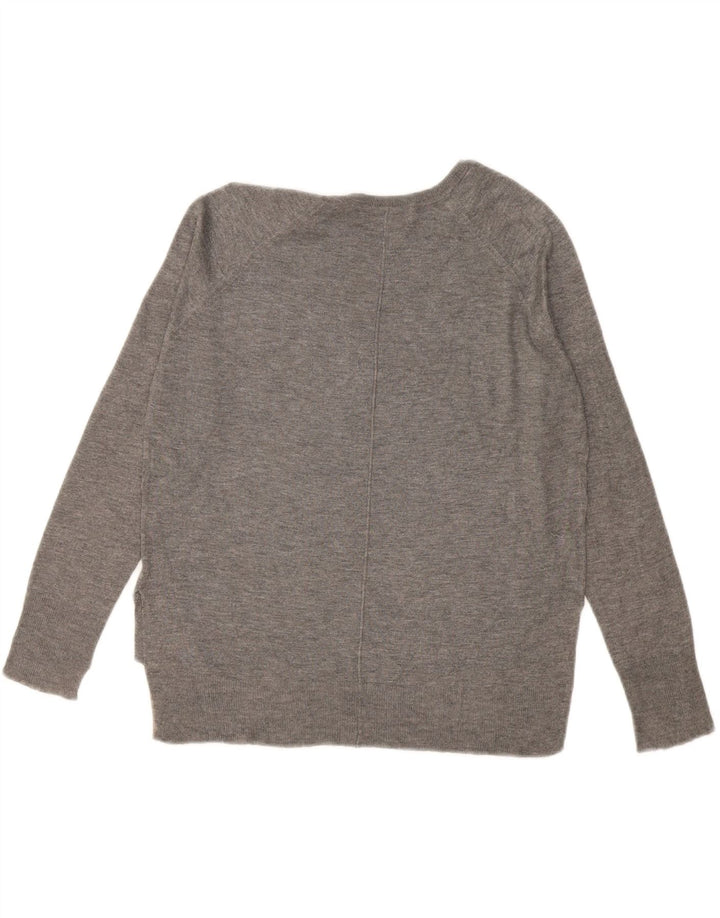ZARA Womens Oversized Boat Neck Jumper Sweater UK 10 Small Grey Vintage Zara and Second-Hand Zara from Messina Hembry 