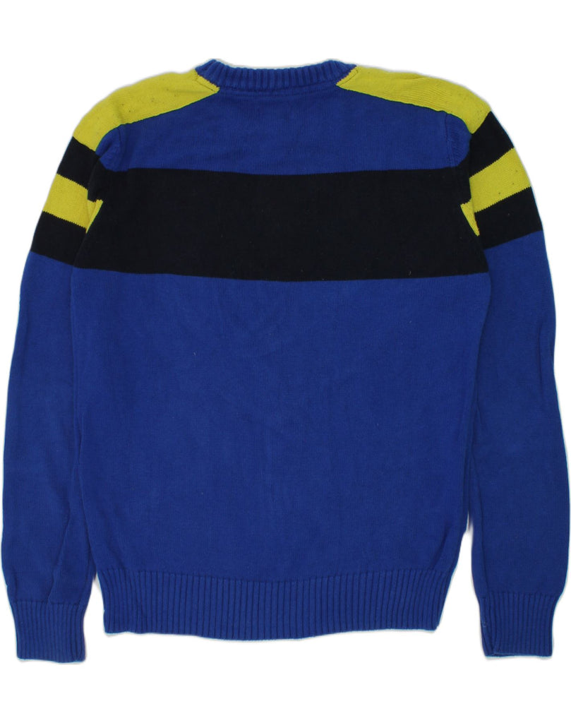 NAUTICA Boys Crew Neck Jumper Sweater 14-15 Years Large Blue Colourblock | Vintage Nautica | Thrift | Second-Hand Nautica | Used Clothing | Messina Hembry 