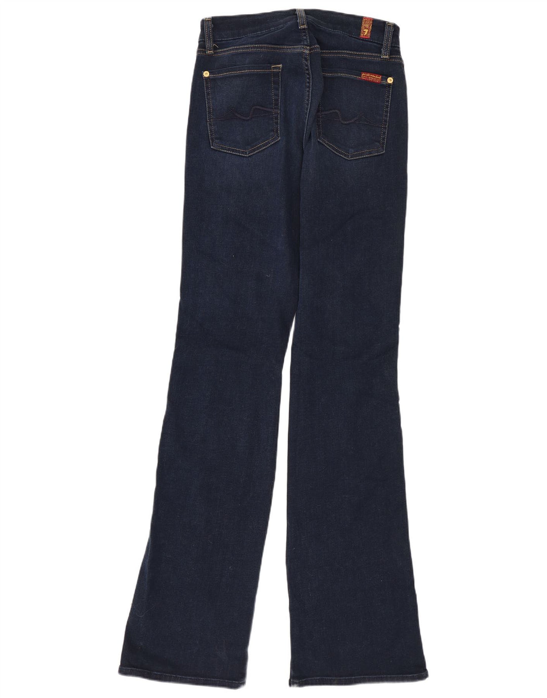 7 For All Mankind Womens Bootcut Jeans W26 L33 Navy Blue Cotton