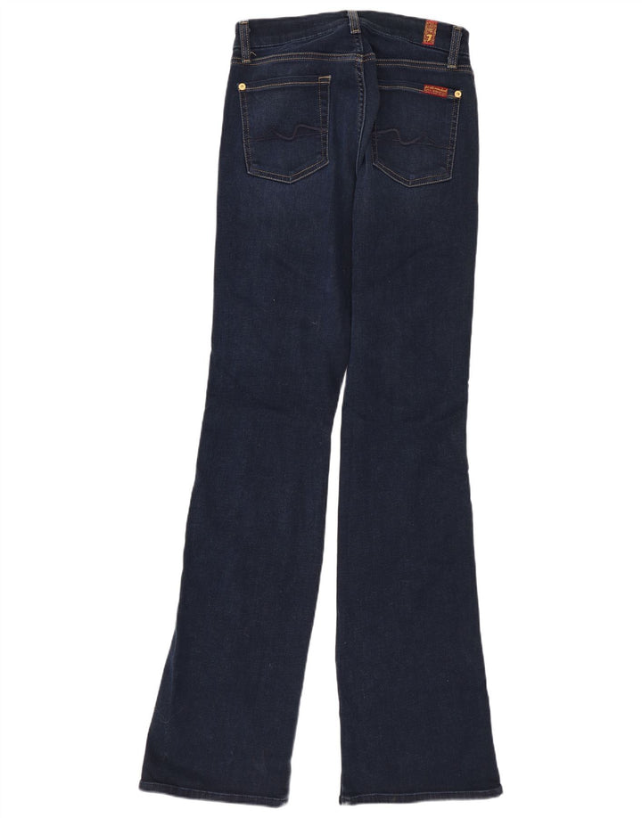7 For All Mankind Womens Bootcut Jeans W26 L33 Navy Blue Cotton