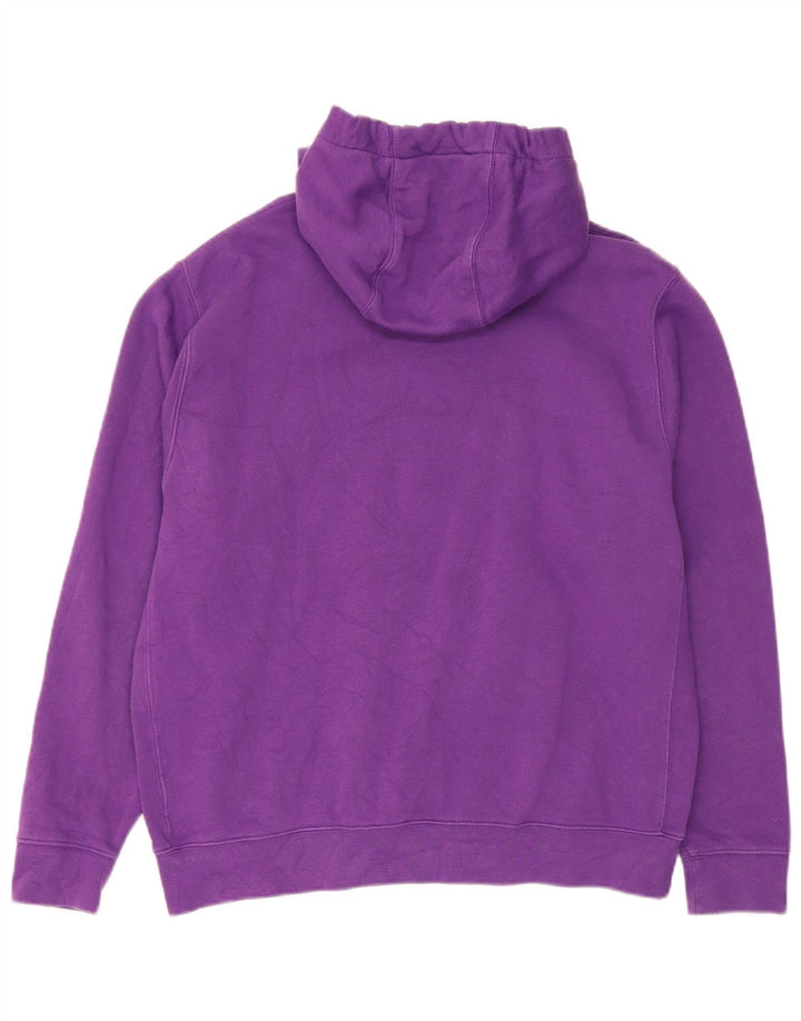 Nike Mens Hoodie Jumper Large Purple Cotton