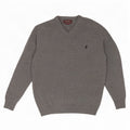 Marlboro Classics Womens V-Neck Jumper Sweater XL Grey Wool