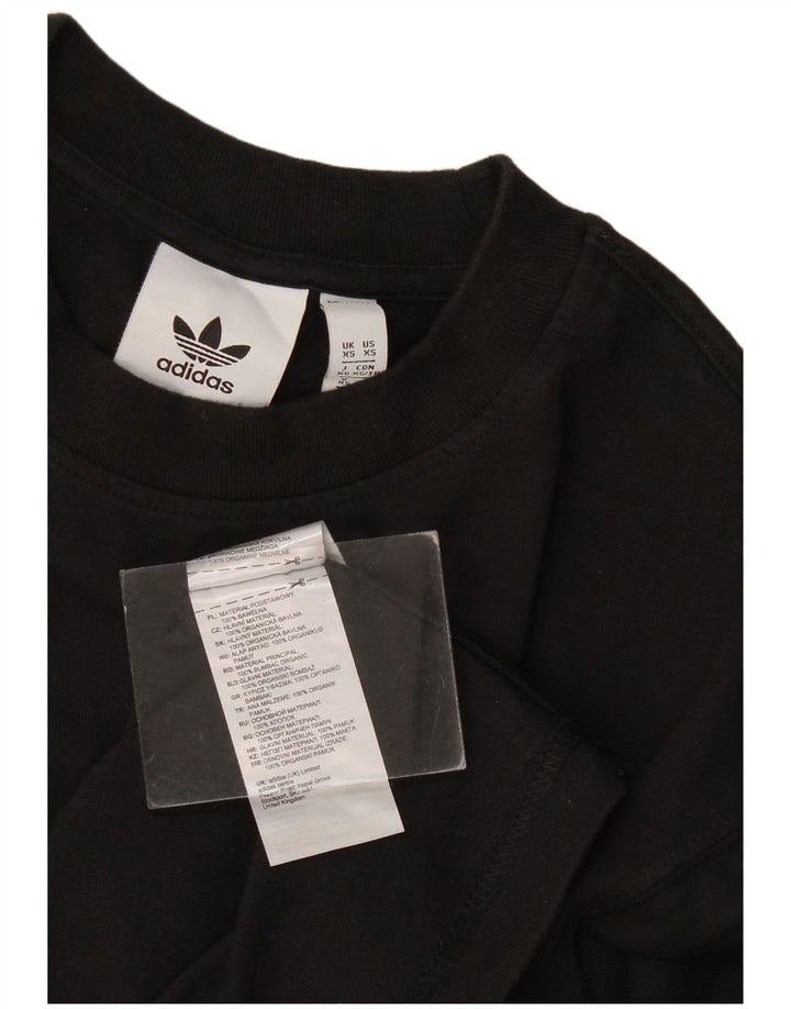 Adidas Mens T-Shirt Top XS Black Cotton
