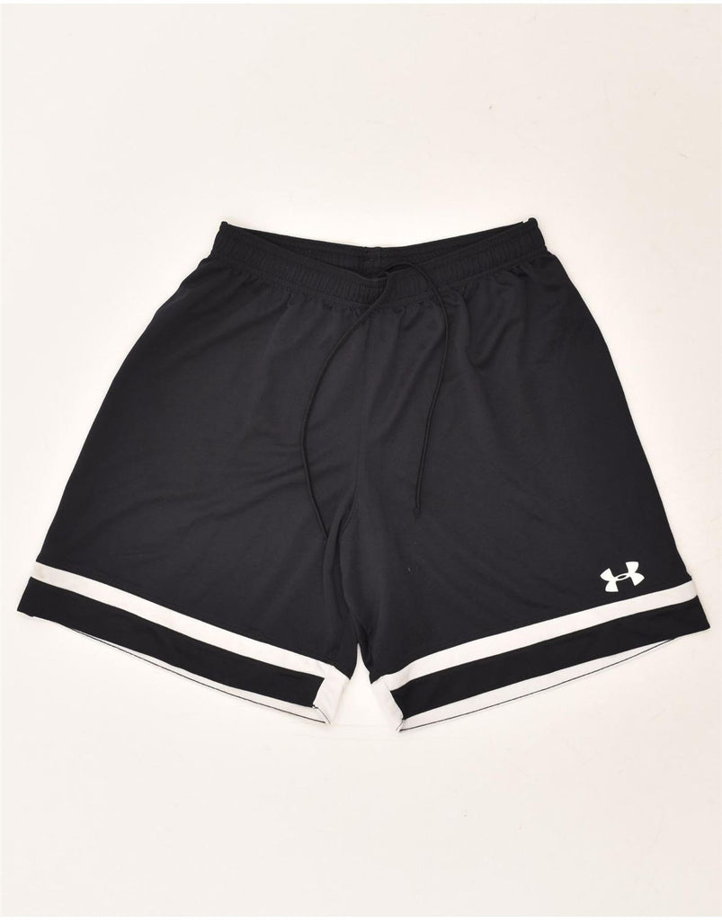 UNDER ARMOUR Mens Sport Shorts Medium Black Polyester | Vintage Under Armour | Thrift | Second-Hand Under Armour | Used Clothing | Messina Hembry 