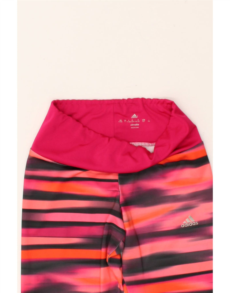 ADIDAS Girls Climalite Leggings 9-10 Years Pink Polyester | Vintage Adidas | Thrift | Second-Hand Adidas | Used Clothing | Messina Hembry 