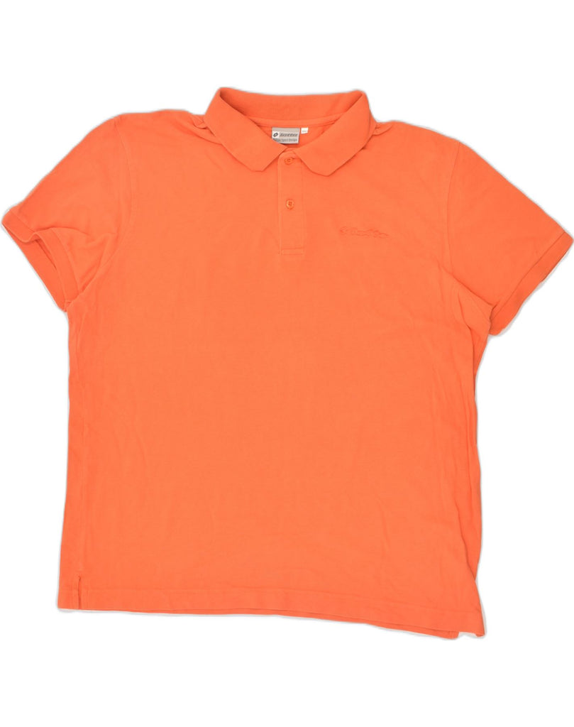 LOTTO Mens Polo Shirt 2XL Orange Cotton | Vintage Lotto | Thrift | Second-Hand Lotto | Used Clothing | Messina Hembry 