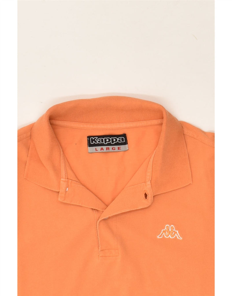 KAPPA Mens Polo Shirt Large Orange Cotton | Vintage Kappa | Thrift | Second-Hand Kappa | Used Clothing | Messina Hembry 