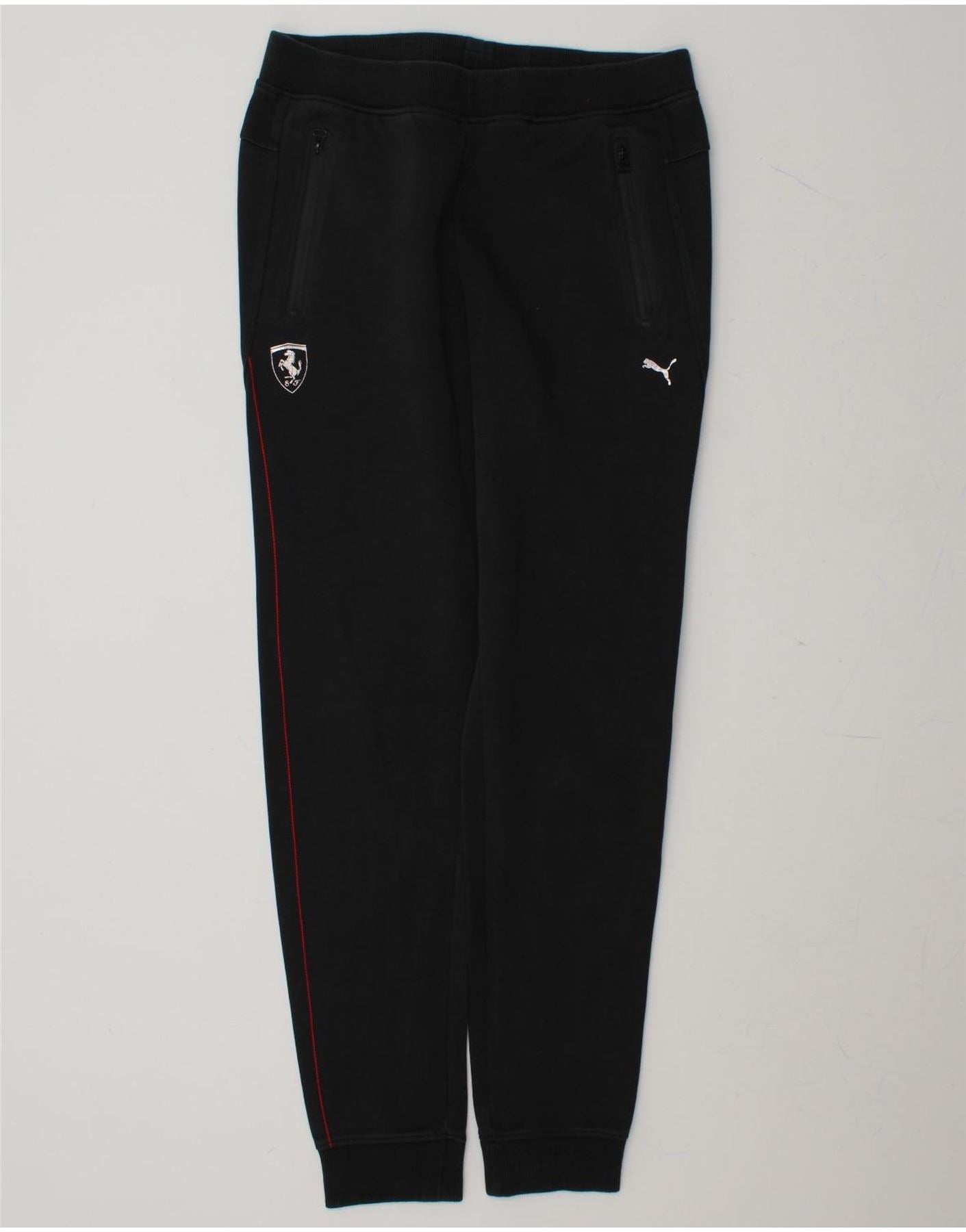 PUMA Womens Tracksuit Trousers Joggers UK 12 Medium Black Cotton