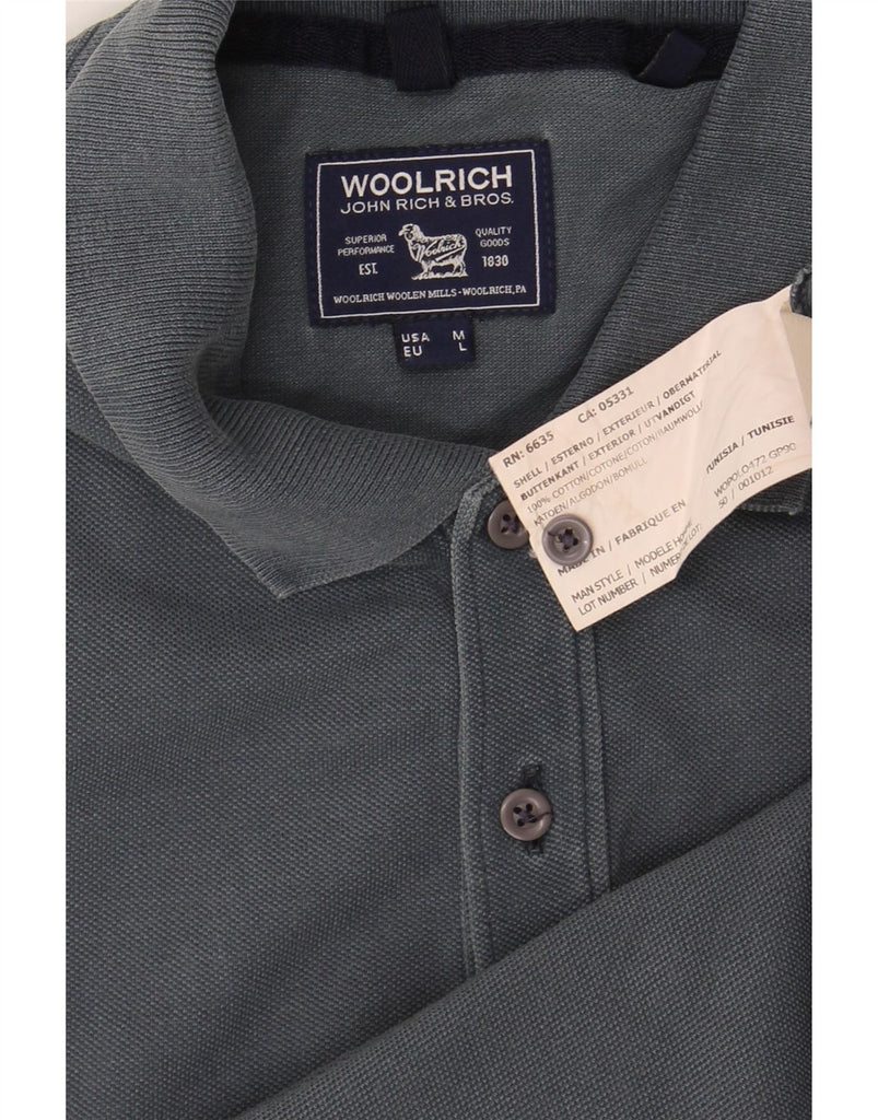 WOOLRICH Mens Polo Shirt Large Grey Cotton Vintage Woolrich and Second-Hand Woolrich from Messina Hembry 