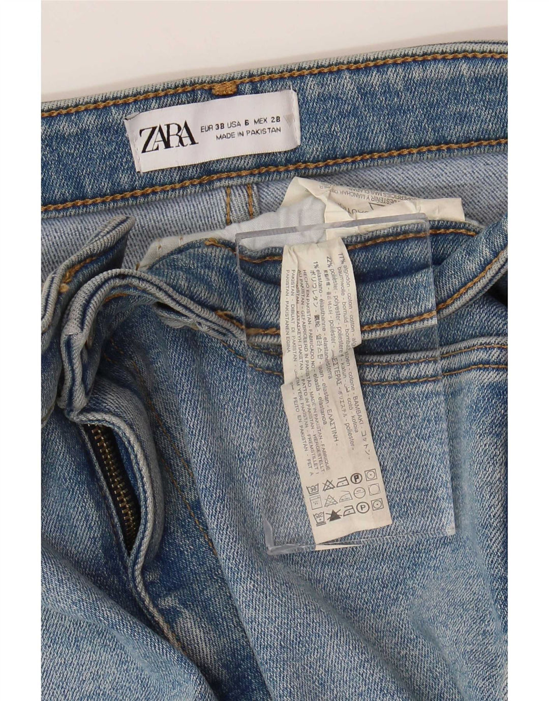 Zara Womens Slim Jeans EU 38 Small W28 L26 Blue Cotton