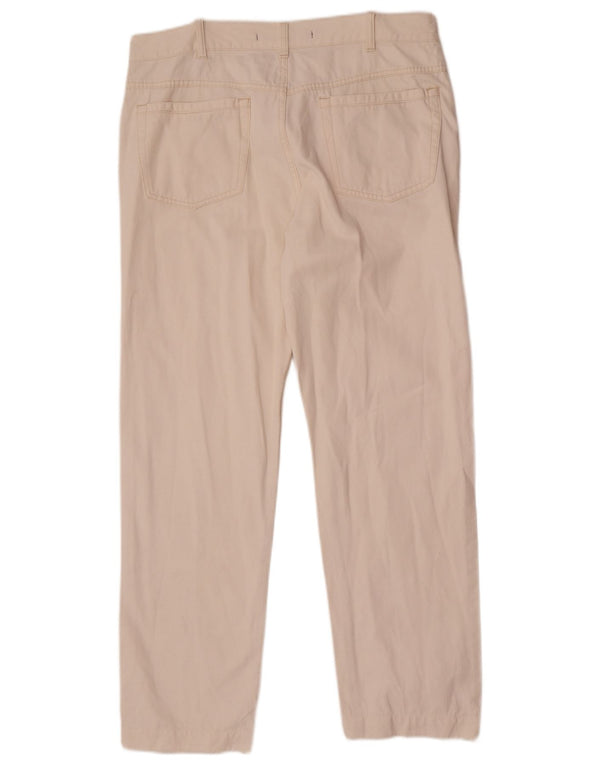 Incotex Mens Straight Casual Trousers W32 L30 White Cotton