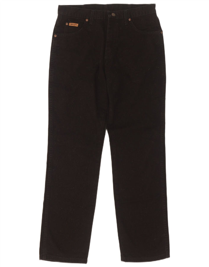 Wrangler Mens Texas Straight Jeans W33 L32 Black Cotton