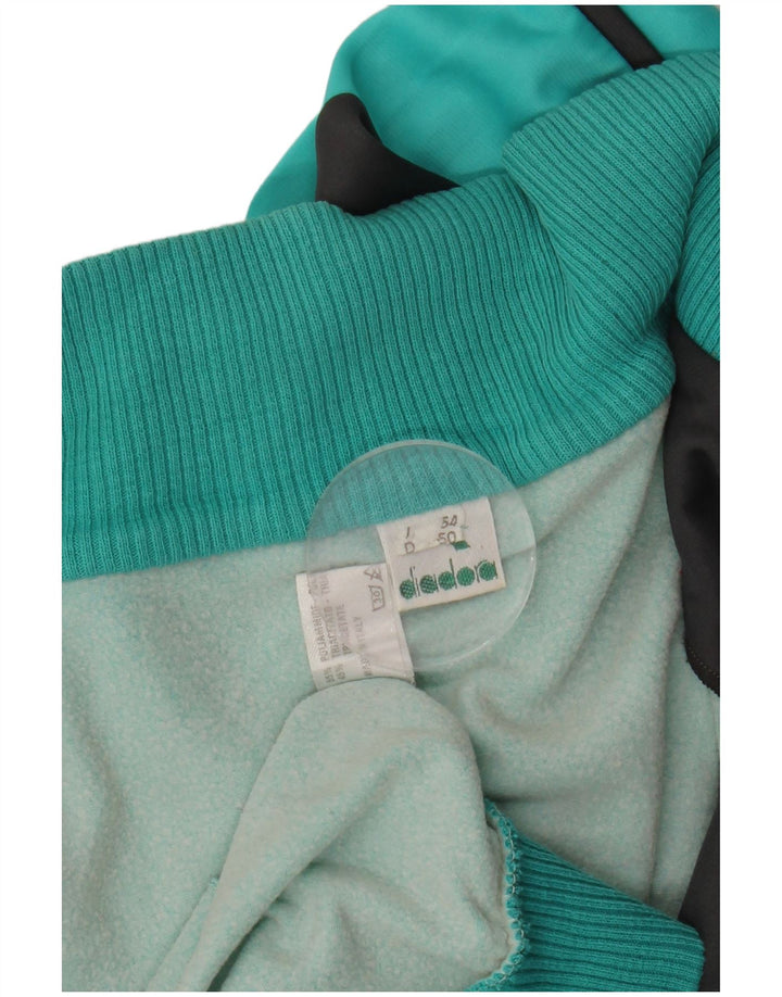 DIADORA Mens Tracksuit Top Jacket IT 54 XL Turquoise Colourblock