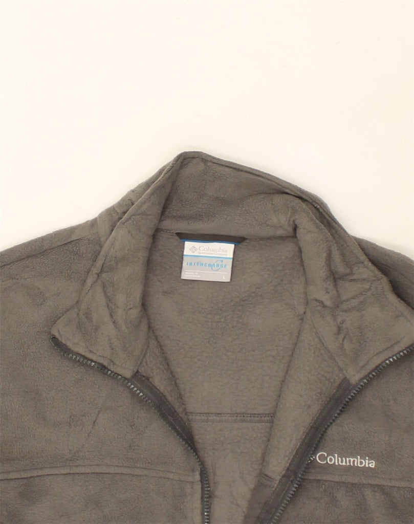 COLUMBIA Womens Fleece Jacket UK 14 Large Grey Polyester | Vintage Columbia | Thrift | Second-Hand Columbia | Used Clothing | Messina Hembry 