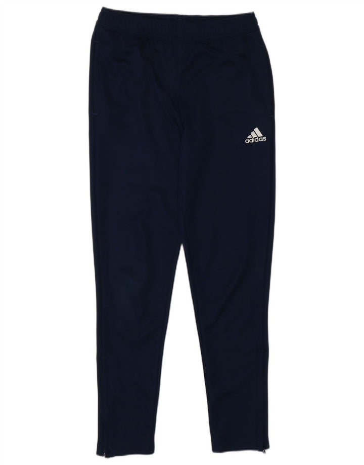 ADIDAS Boys Aeroready Tracksuit Trousers 11-12 Years  Navy Blue Polyester