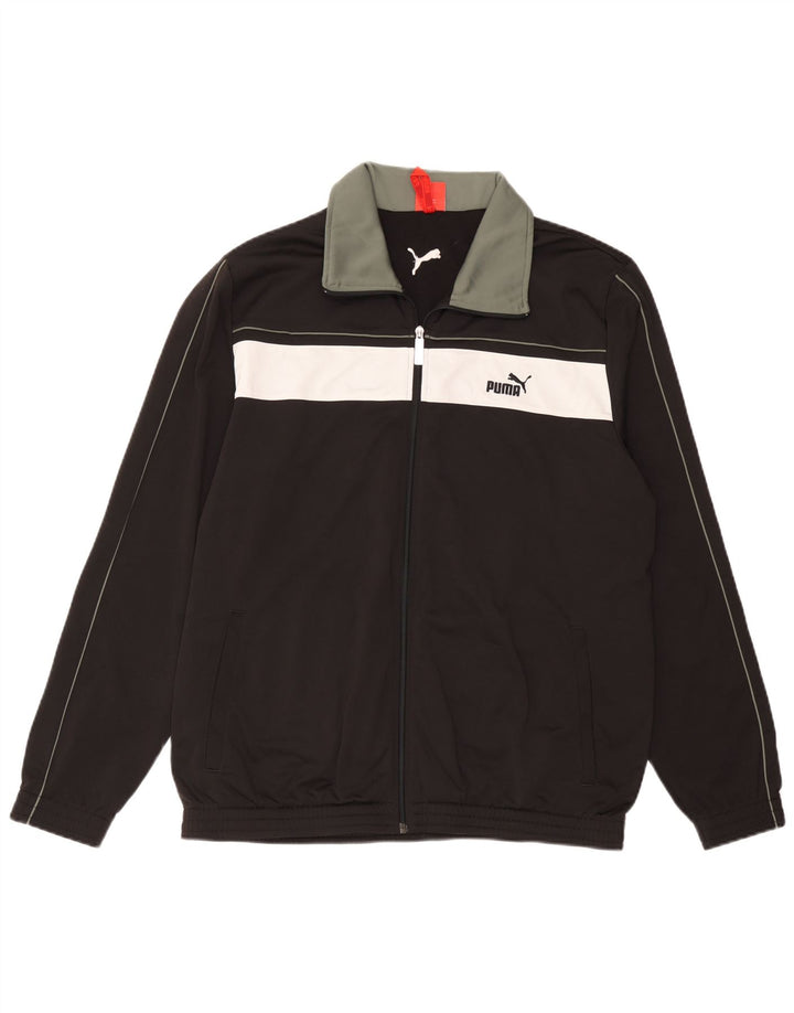 Puma Mens Tracksuit Top Jacket XL Black Colourblock Polyester