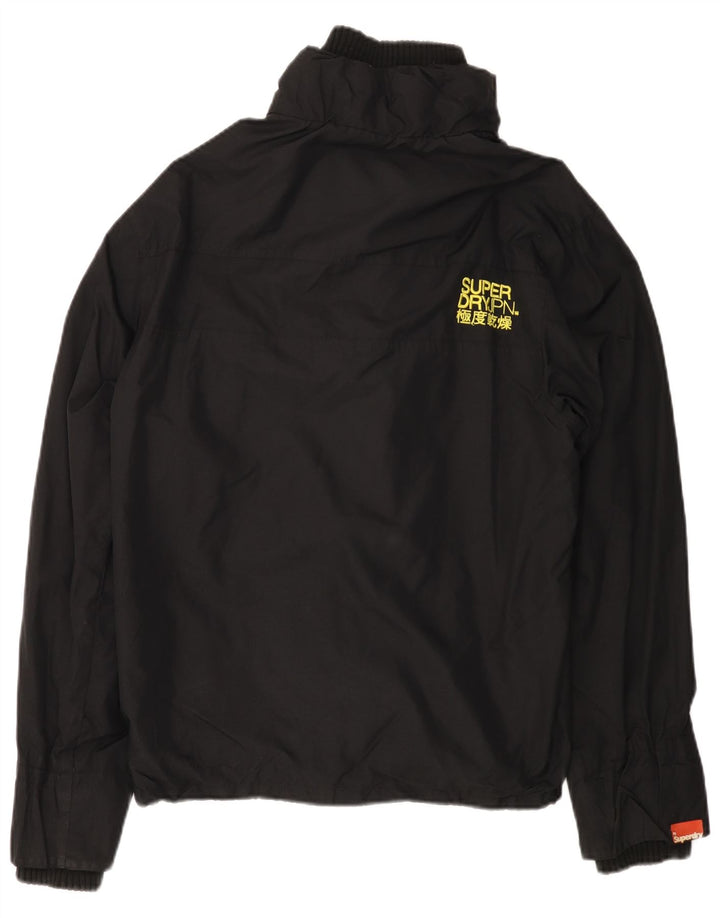 SUPERDRY Womens The Windcheater Windbreaker Jacket UK 18 XL Black Nylon