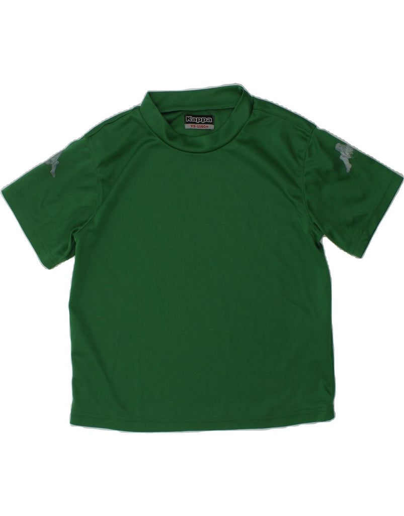 KAPPA Boys T-Shirt Top 5-6 Years Green Polyester | Vintage Kappa | Thrift | Second-Hand Kappa | Used Clothing | Messina Hembry 