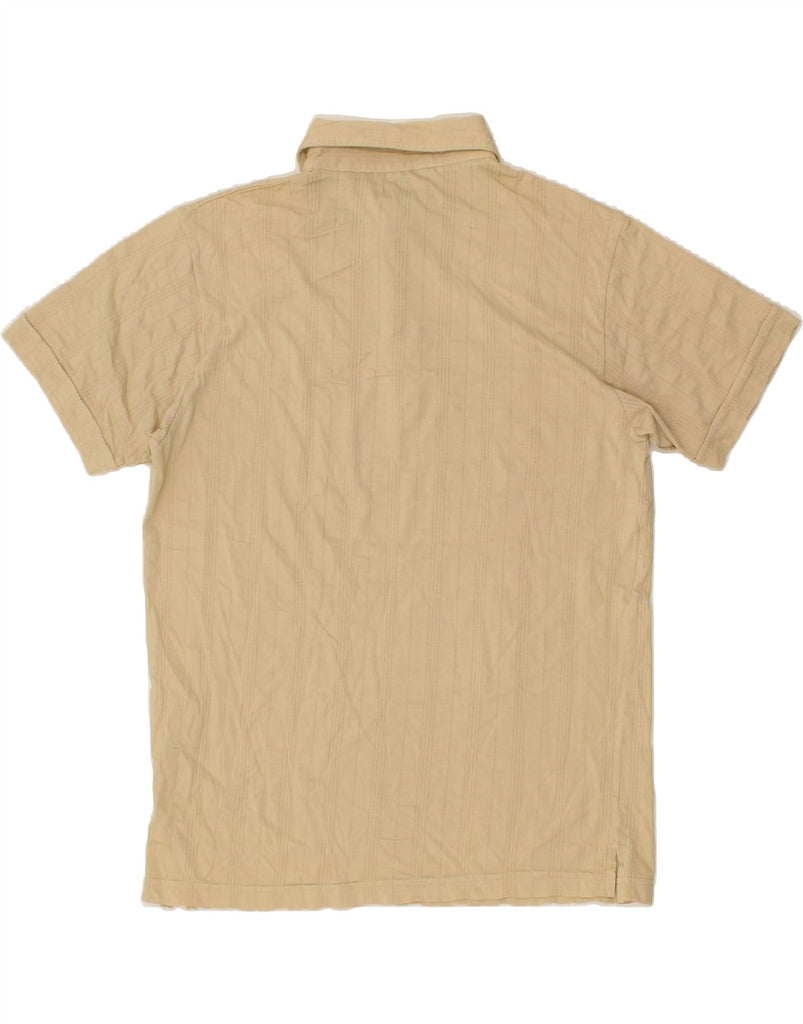 MARLBORO CLASSICS Mens Polo Shirt Large Beige Striped Cotton Vintage Marlboro Classics and Second-Hand Marlboro Classics from Messina Hembry 