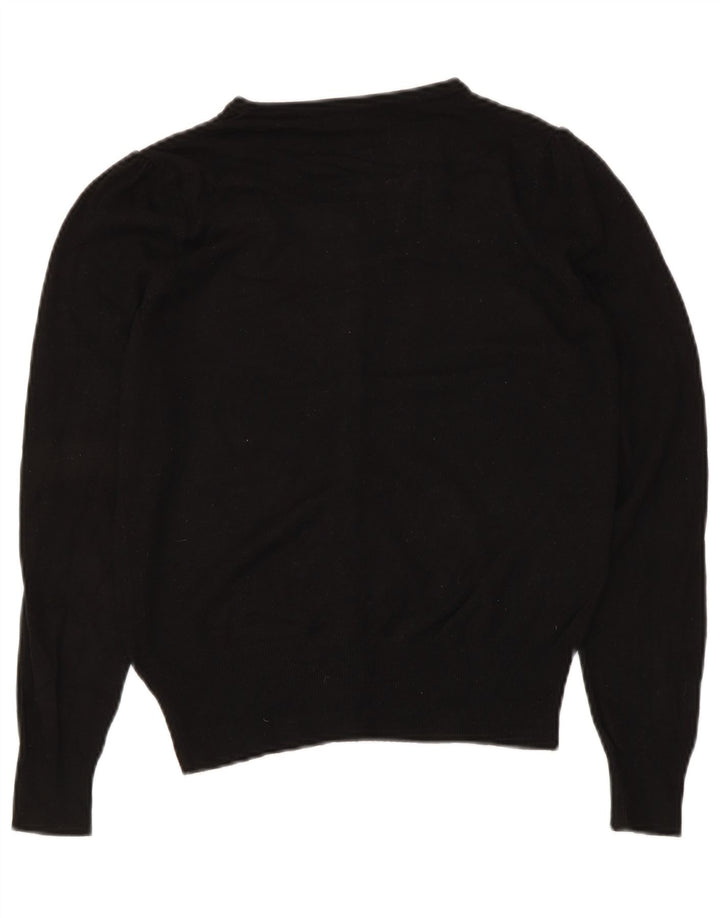 Zara Womens Cardigan Sweater UK 8 Small Black Viscose