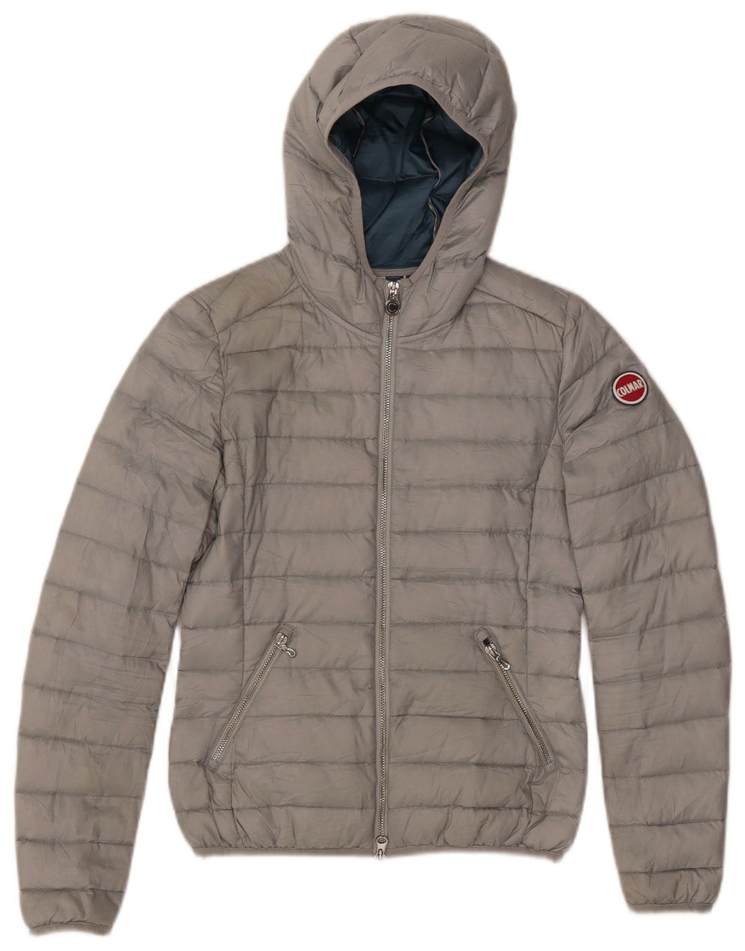 Colmar Womens Hooded Padded Jacket IT 38 2XS Grey