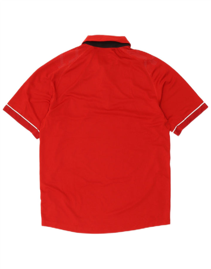 Adidas Mens Polo Shirt Medium Red Polyester