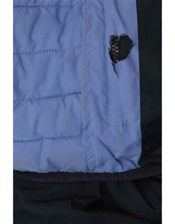 PEPE Jeans Mens Hooded Padded Jacket UK 38 Medium Navy Blue Polyester