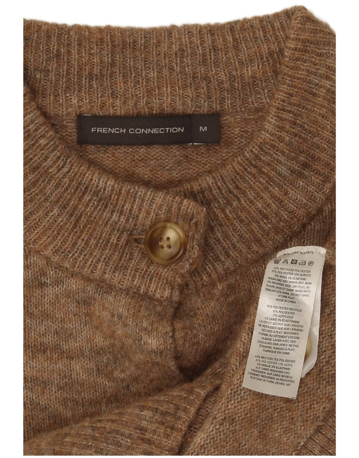 French Connection Womens Cardigan Sweater UK 14 Medium Brown Flecked