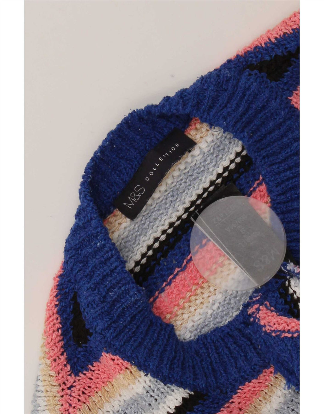 Marks & Spencer Womens Crew Neck Jumper Sweater UK 10 Small Multicoloured