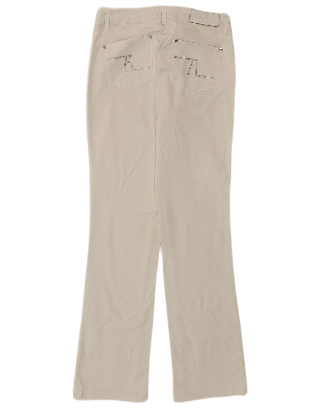 Zara Womens Straight Jeans EU 40 Medium W30 L30 White Cotton