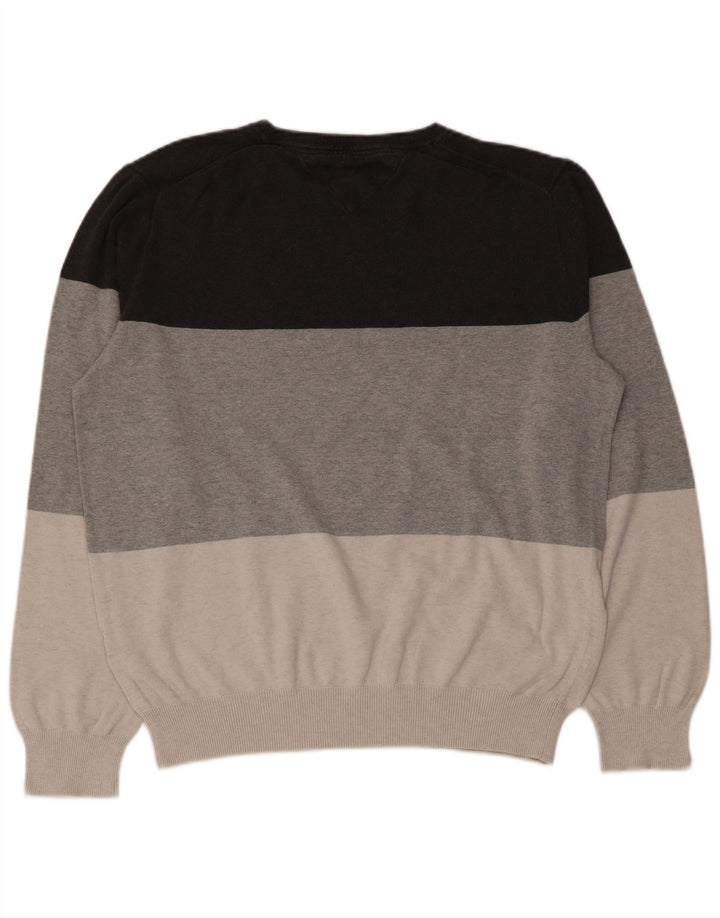 TOMMY HILFIGER Mens Crew Neck Jumper Sweater Medium Multicoloured