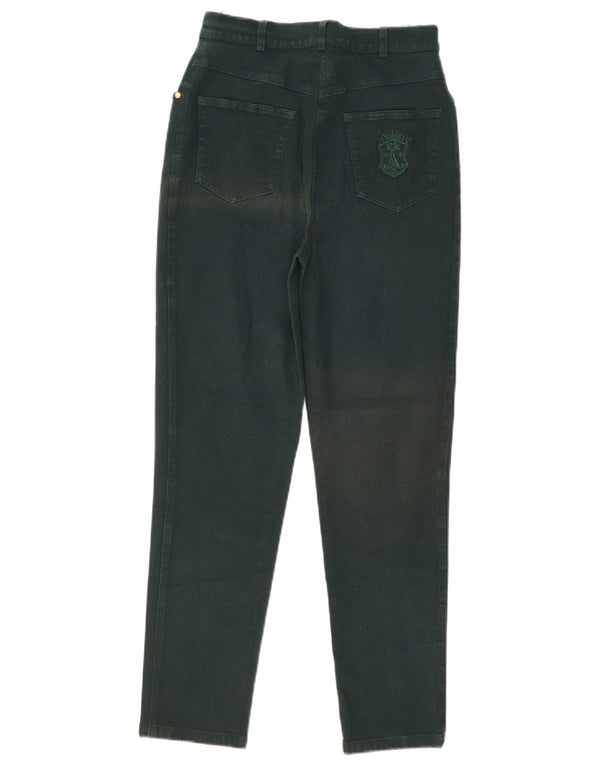 ARA Womens High Waist Tapered Casual Trousers UK 12 Medium W26 L28 Green