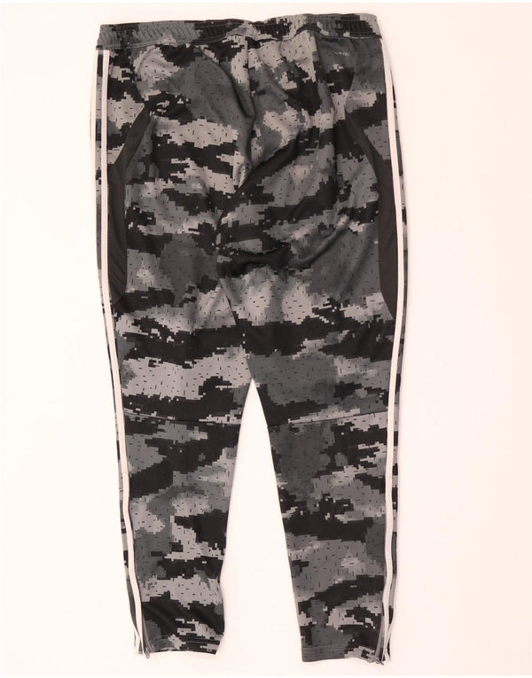 ADIDAS Mens Tracksuit Trousers XL  Grey Camouflage Polyester